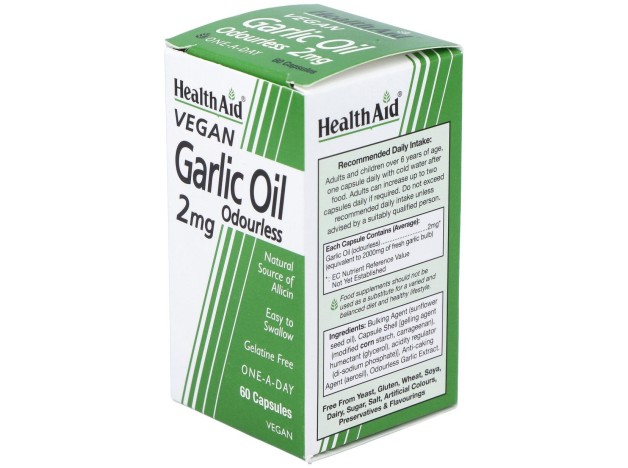 Aceite De Ajo (Garlic Oil) 2Mg. 60Cap. Health Aid