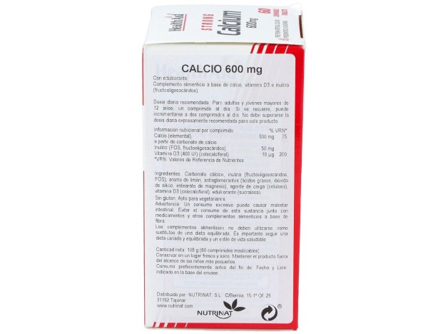 Calcio 600Mg. 60Comp. Health Aid