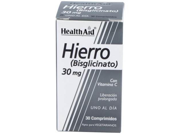 Hierro Bisglycinate Iron+Vit.C 30Comp Health Aid