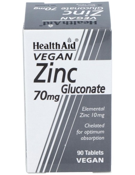 Healthaid Gluconato De Zinc 70 Mg 90 Comprimidos