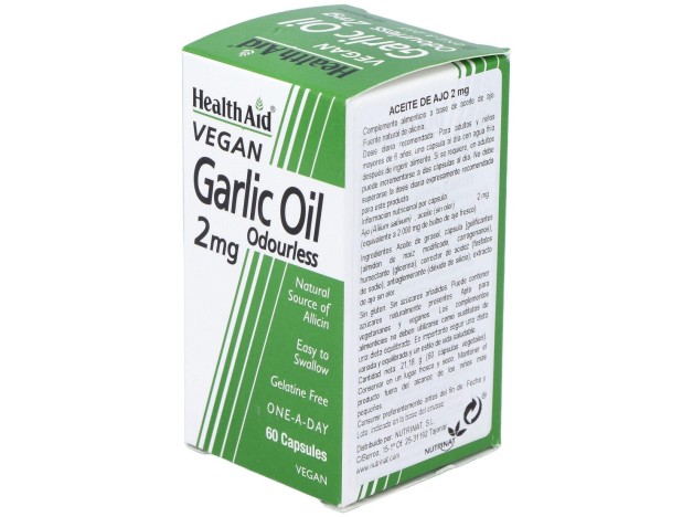 Aceite De Ajo (Garlic Oil) 2Mg. 60Cap. Health Aid