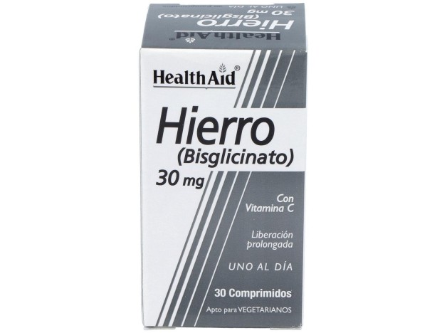 Hierro Bisglycinate Iron+Vit.C 30Comp Health Aid
