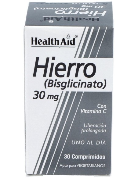 Hierro Bisglycinate Iron+Vit.C 30Comp Health Aid