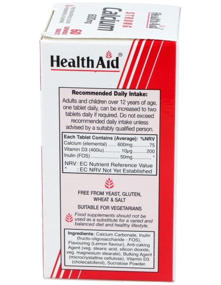 Calcio 600Mg. 60Comp. Health Aid