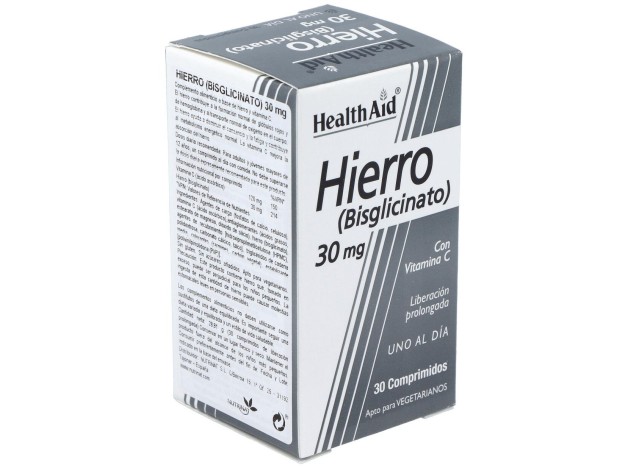 Hierro Bisglycinate Iron+Vit.C 30Comp Health Aid