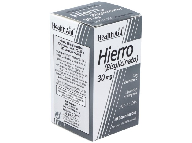 Hierro Bisglycinate Iron+Vit.C 30Comp Health Aid