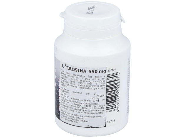 Healthaid L-Tirosina 550Mg 60 Tabletas