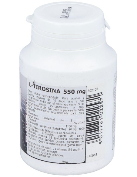 Healthaid L-Tirosina 550Mg 60 Tabletas
