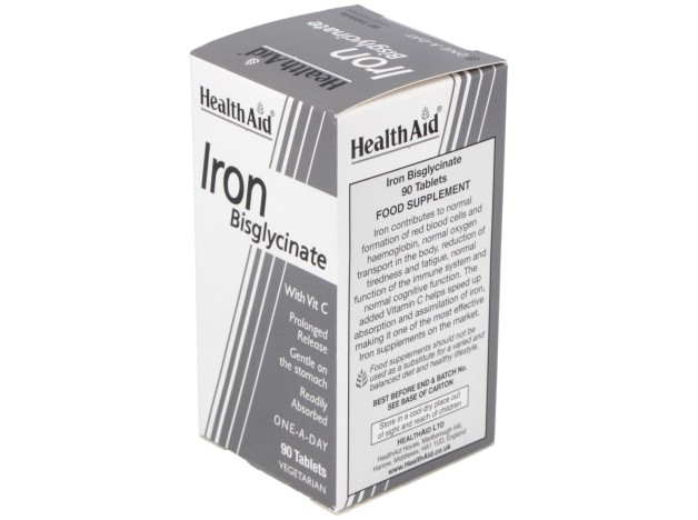 Hierro Bisglycinate Iron+Vit.C 90Comp. Health Aid