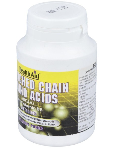 Bcaa Branched Chain Amino Acids 60Comp. Health Aid