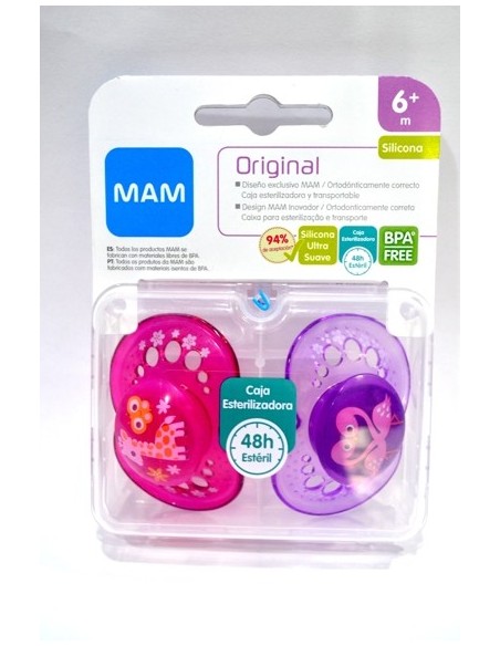 Chupete Silicona Mam Original +6M 2Un