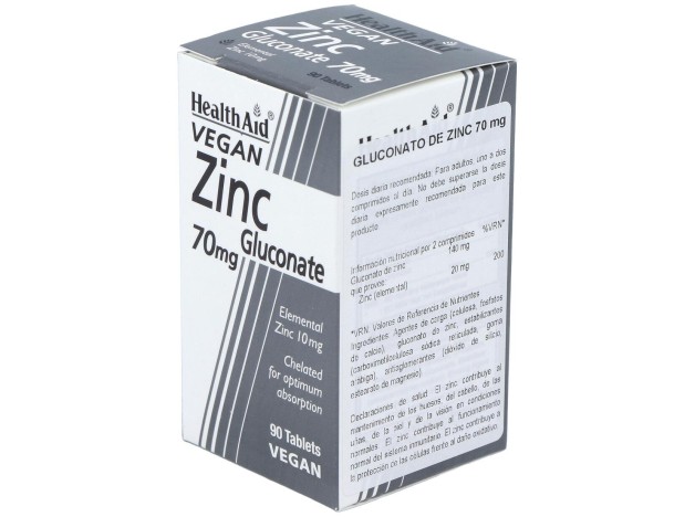 Healthaid Gluconato De Zinc 70 Mg 90 Comprimidos