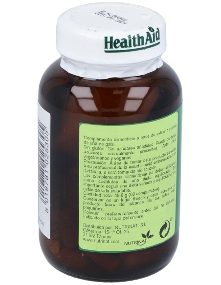 Uña De Gato Corteza Interna 60Comp. Health Aid