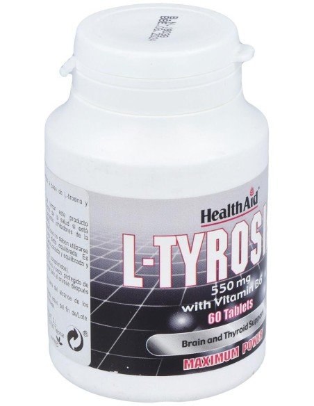 Healthaid L-Tirosina 550Mg 60 Tabletas