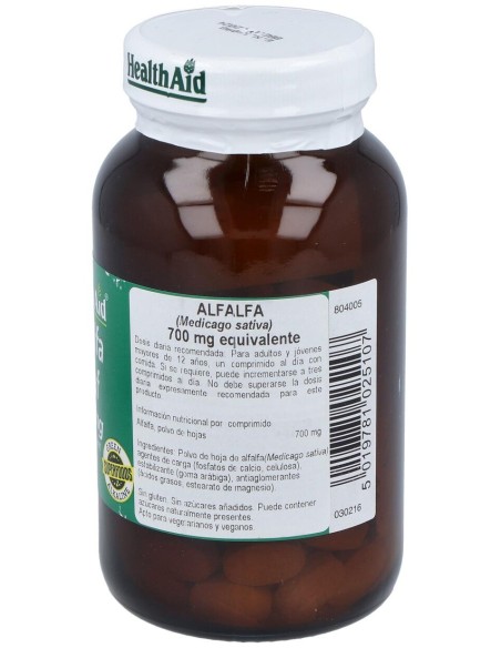Healthaid Alfalfa (Medicago Sativa) 700 Mg 120 Comprimidos
