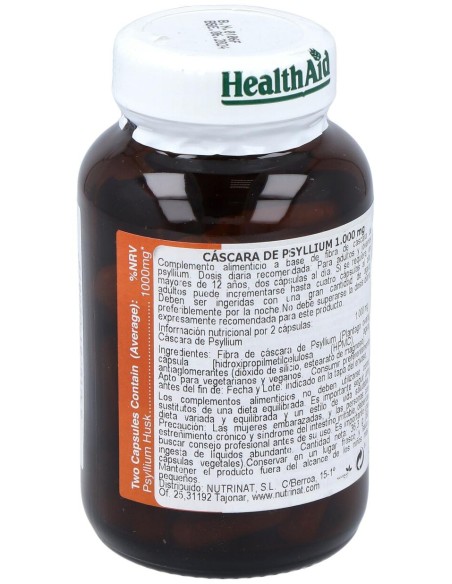 Fibra De Cascara Psyllium 60Comp. Health Aid