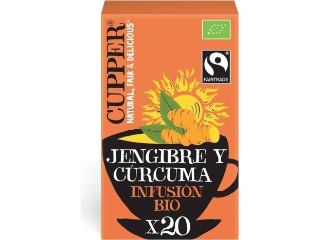Cupper Infusion De Jengibre Y Curcuma Bio 20Uds