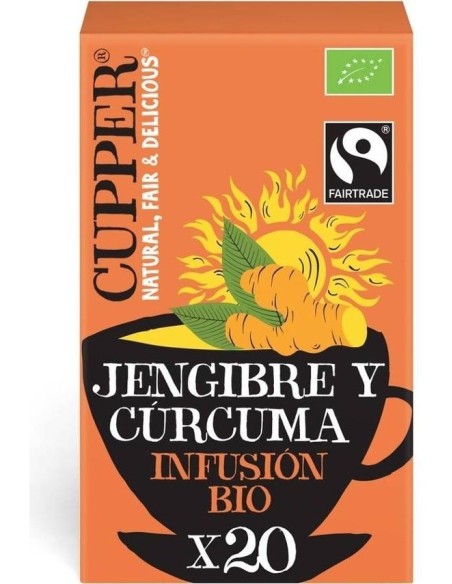 Cupper Infusion De Jengibre Y Curcuma Bio 20Uds