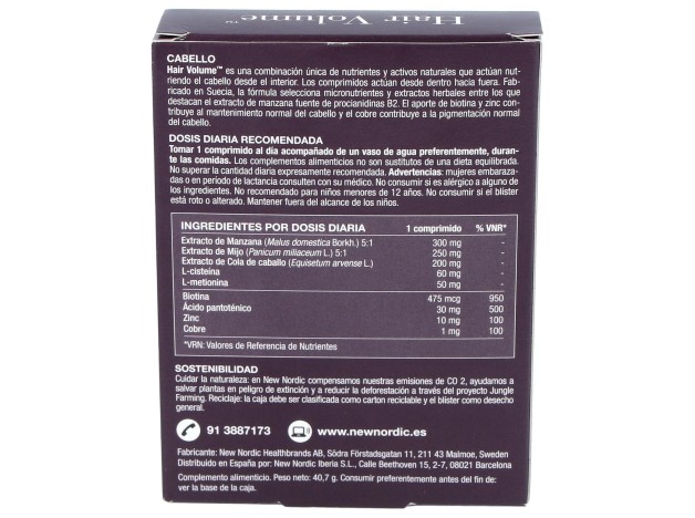 New Nordic Hair Volume 30 Comprimidos