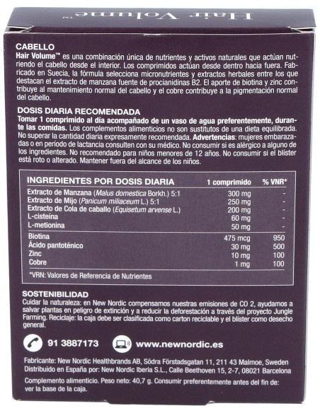 New Nordic Hair Volume 30 Comprimidos