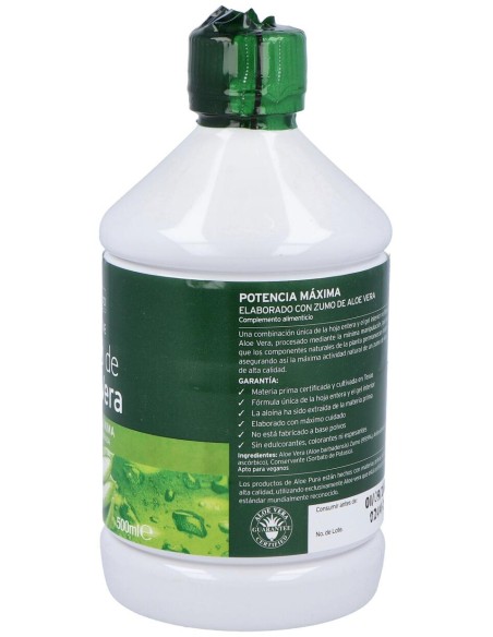 Aloe Pura Jugo Aloe Vera Fuerza Máxima 500Ml