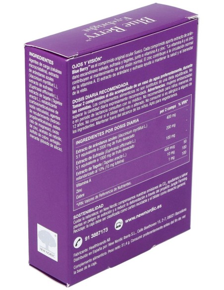 New Nordic Blue Berry Eyebright 60Comp