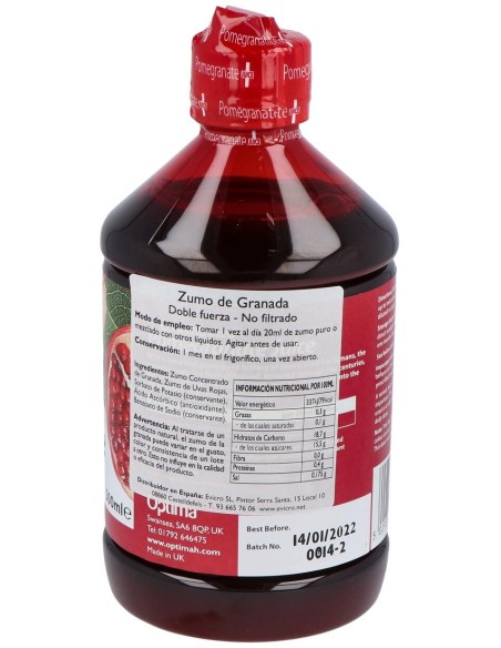 Zumo De Granada Pomegranate Alta Potencia 500Ml.