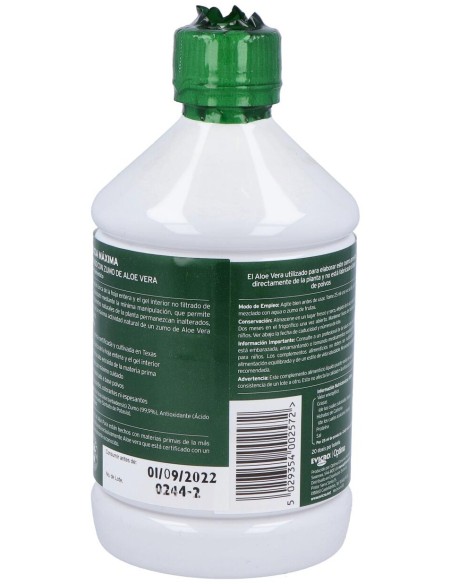 Aloe Pura Jugo Aloe Vera Fuerza Máxima 500Ml
