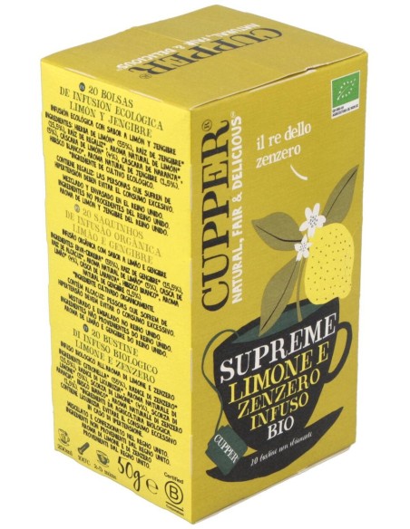 Limon Y Jengibre Infusion 20 Bolsitas.Bio