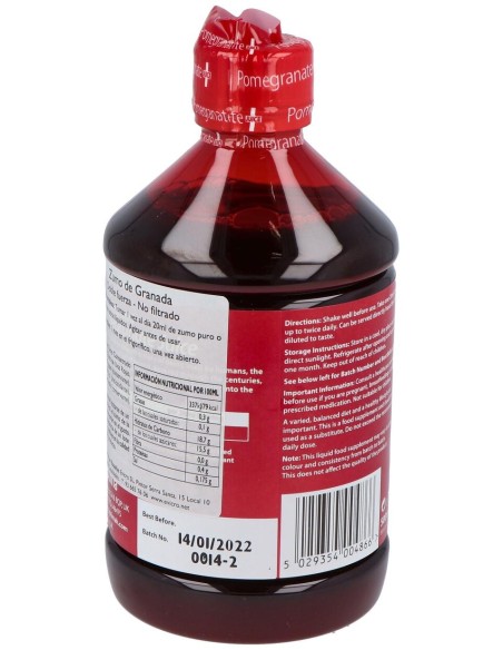 Zumo De Granada Pomegranate Alta Potencia 500Ml.