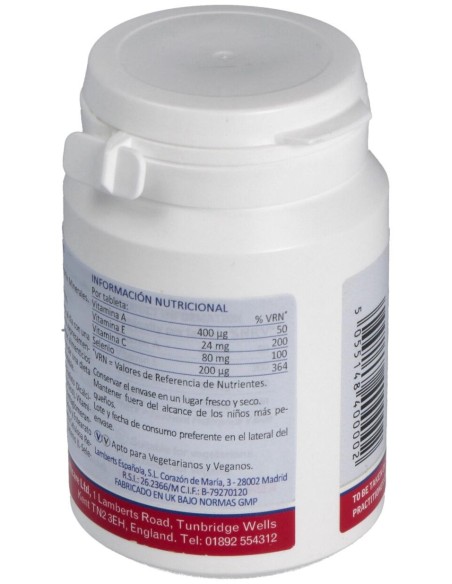 Lamberts Selenio 200Μg + Vitaminas A+C+E 100 Comprimidos