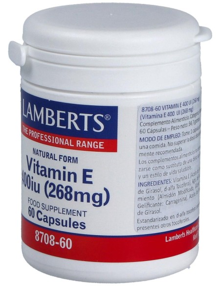 Vitamina E Natural 400Ui 60 Cap.