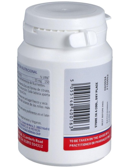 Zinc (Como Citrato) 15 Mg. 90Comp.