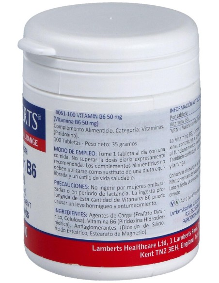 Vitamina B6 50 Mg. 100 Comp.