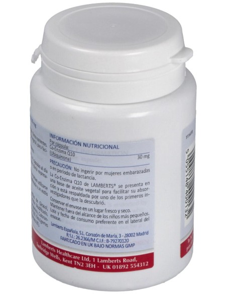 Lamberts Co-Enzyme Q10 30Mg 60Cáps
