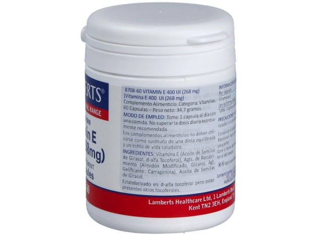 Vitamina E Natural 400Ui 60 Cap.