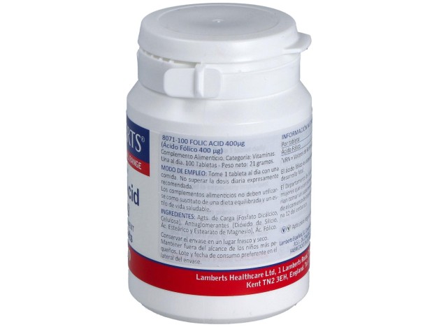 Lamberts Ácido Fólico 400G 100 Tabletas