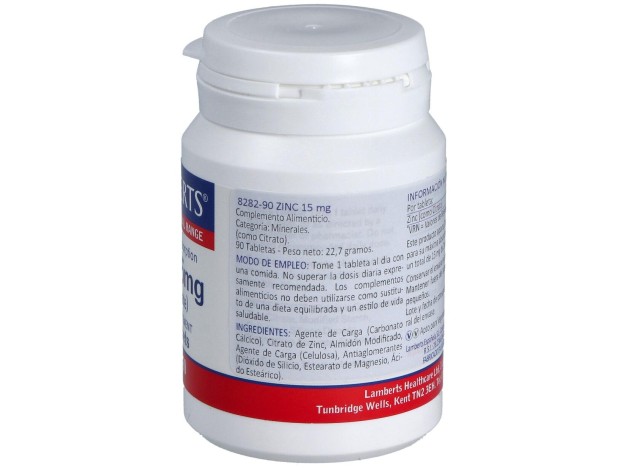 Zinc (Como Citrato) 15 Mg. 90Comp.
