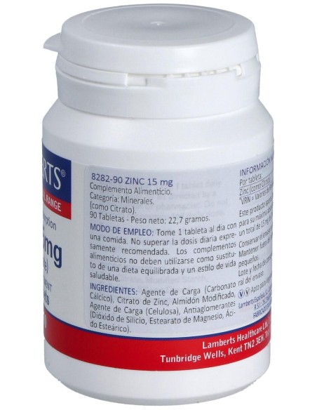 Zinc (Como Citrato) 15 Mg. 90Comp.