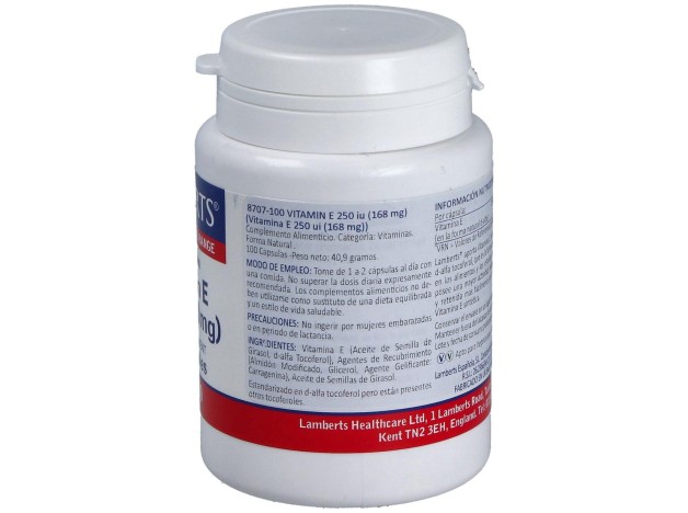 Vitamina E Natural 250 U.I. 100 Cap.