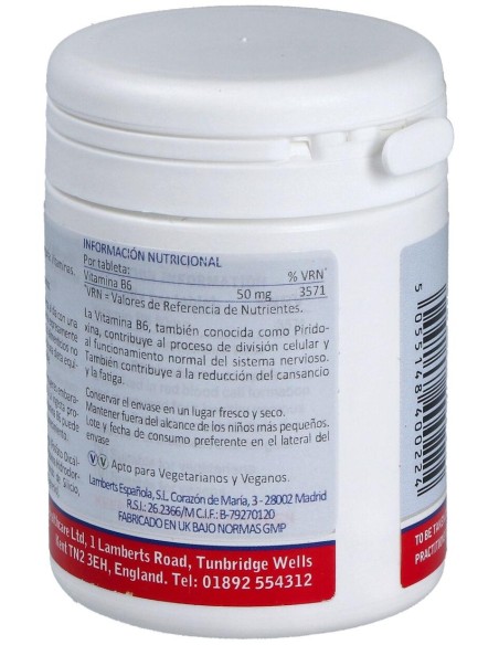 Vitamina B6 50 Mg. 100 Comp.