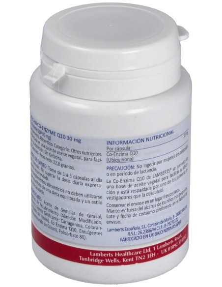 Lamberts Co-Enzyme Q10 30Mg 60Cáps