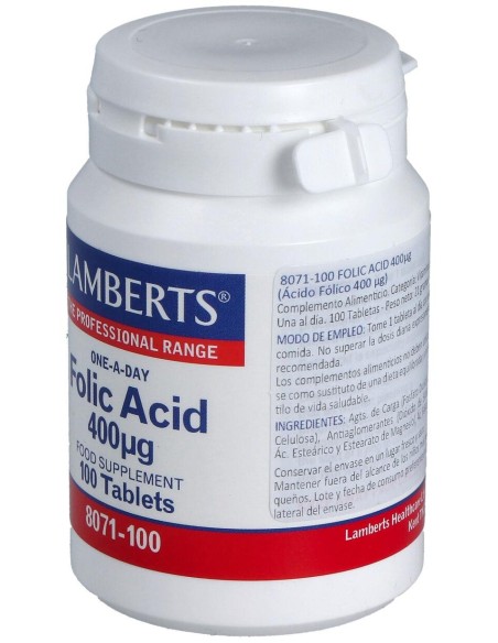 Lamberts Ácido Fólico 400G 100 Tabletas
