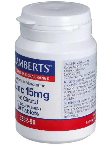 Zinc (Como Citrato) 15 Mg. 90Comp.