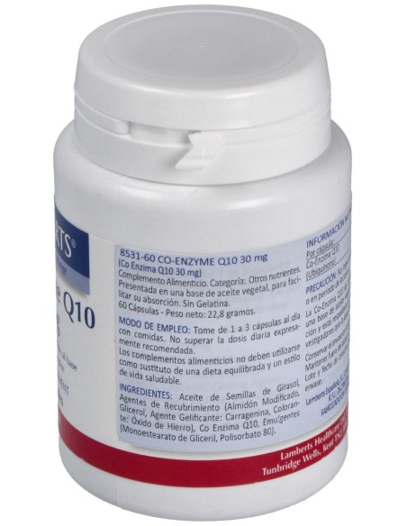 Lamberts Co-Enzyme Q10 30Mg 60Cáps