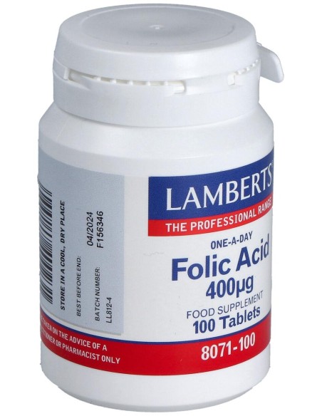 Lamberts Ácido Fólico 400G 100 Tabletas