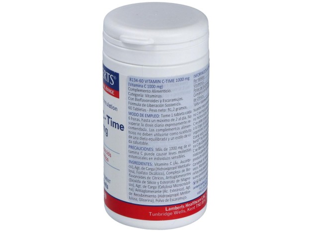 Vit.C 1000Mg. Time De Liberacion Sostenida 60 Comp