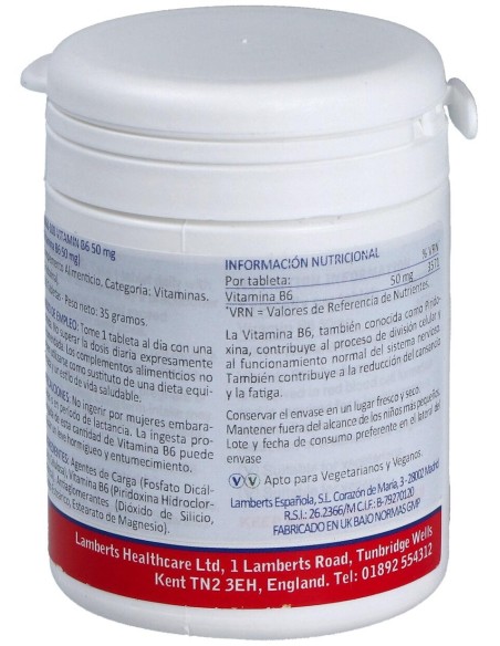 Vitamina B6 50 Mg. 100 Comp.