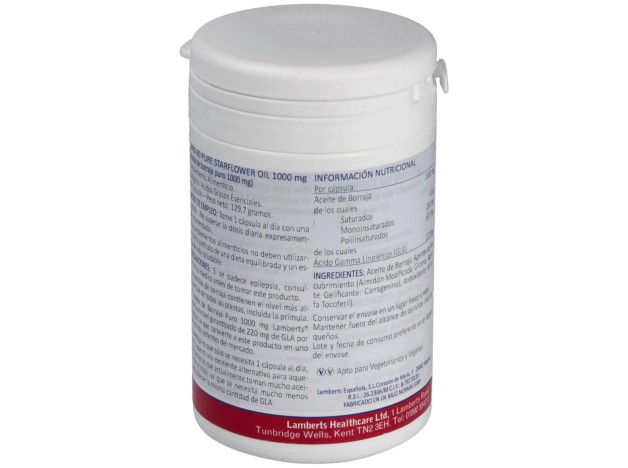 Aceite De Borraja Puro 1000Mg(High Gla215Mg)90Cap.