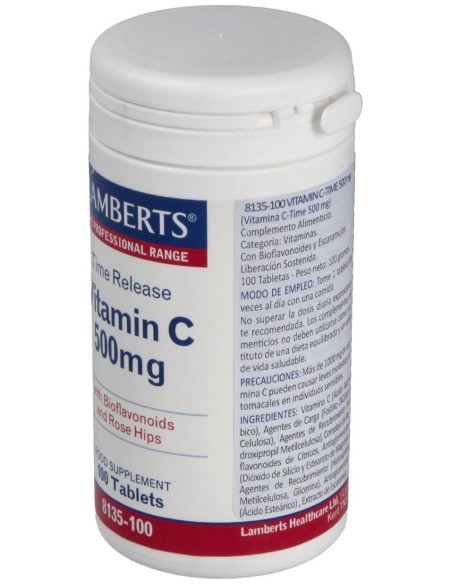 Vitamina C 500Mg Time De Lib. Sostenida 100 Comp.